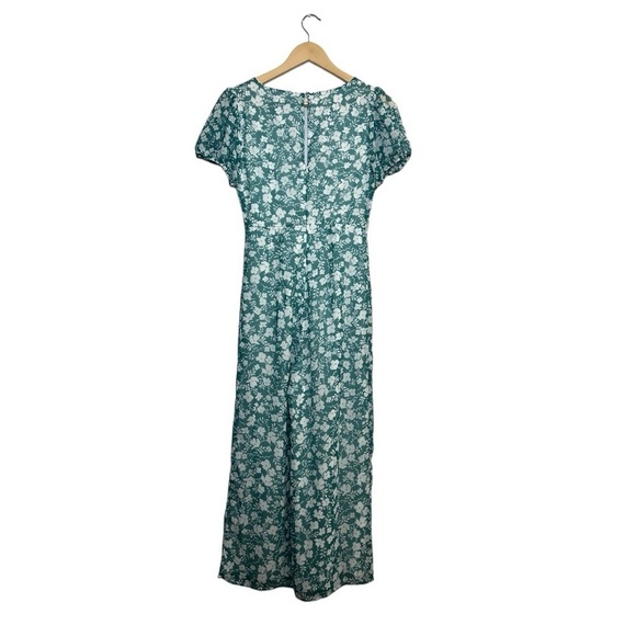 Lulu's Gracious Gardens Green Floral Print Culotte Jumpsuit Size XS - Picture 6 of 9